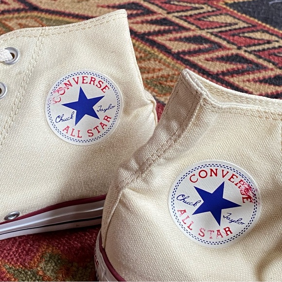 Converse High Top All Star Chucks Pale/Muted Yellow - W9/M7/EU 40 - Picture 3 of 9